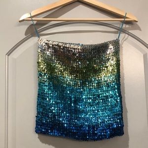 Amazing!!! Gorgeous ombré sequin tube top!